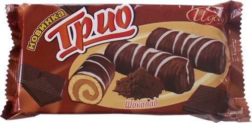 Мини-рулеты бисквитные со вкусом шоколада